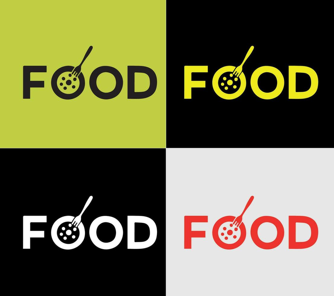 Food restaurant logotype, elements color variation abstract icon. Modern logotype, business template. vector