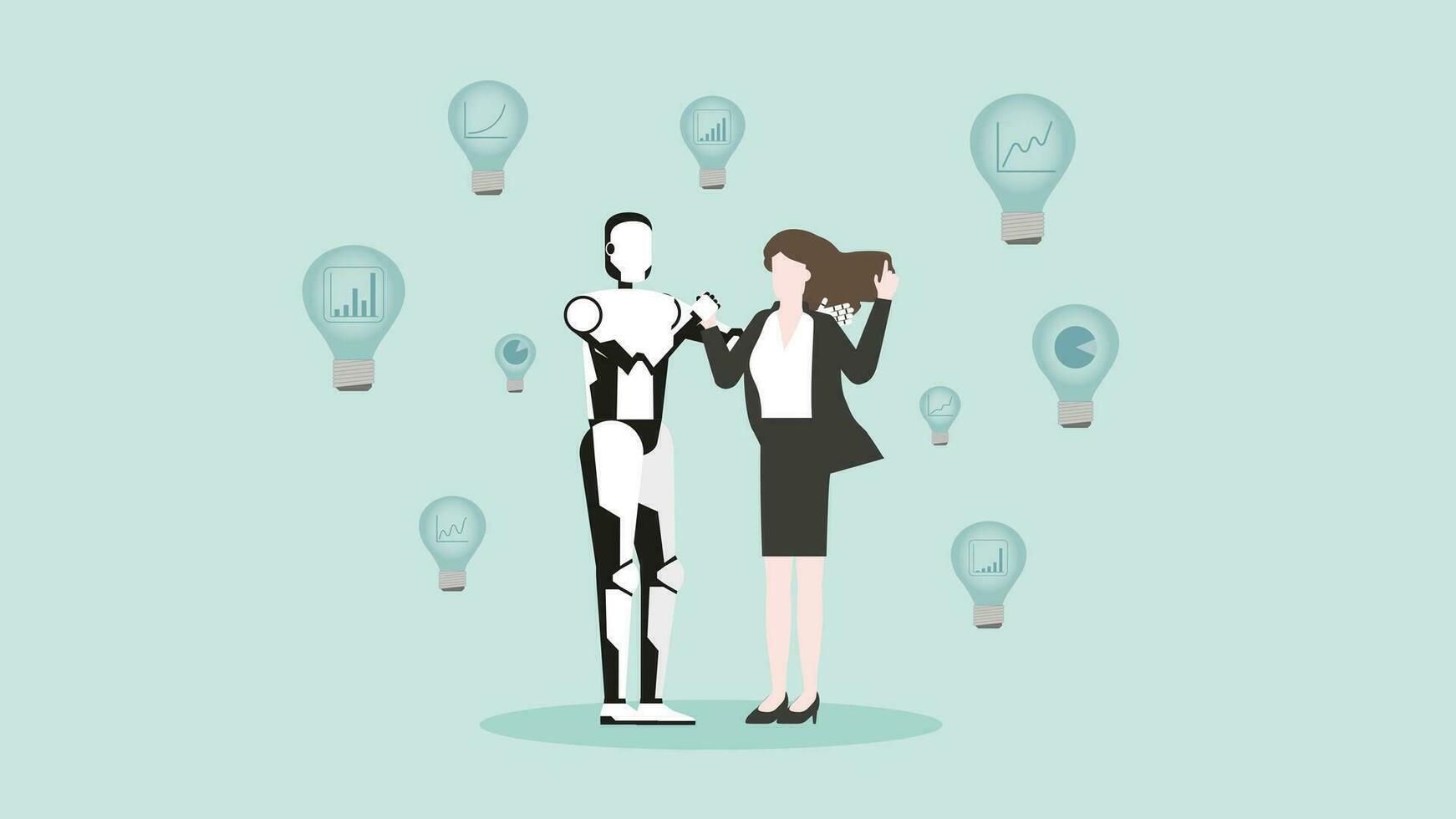 AI technology concept of business assistant vector