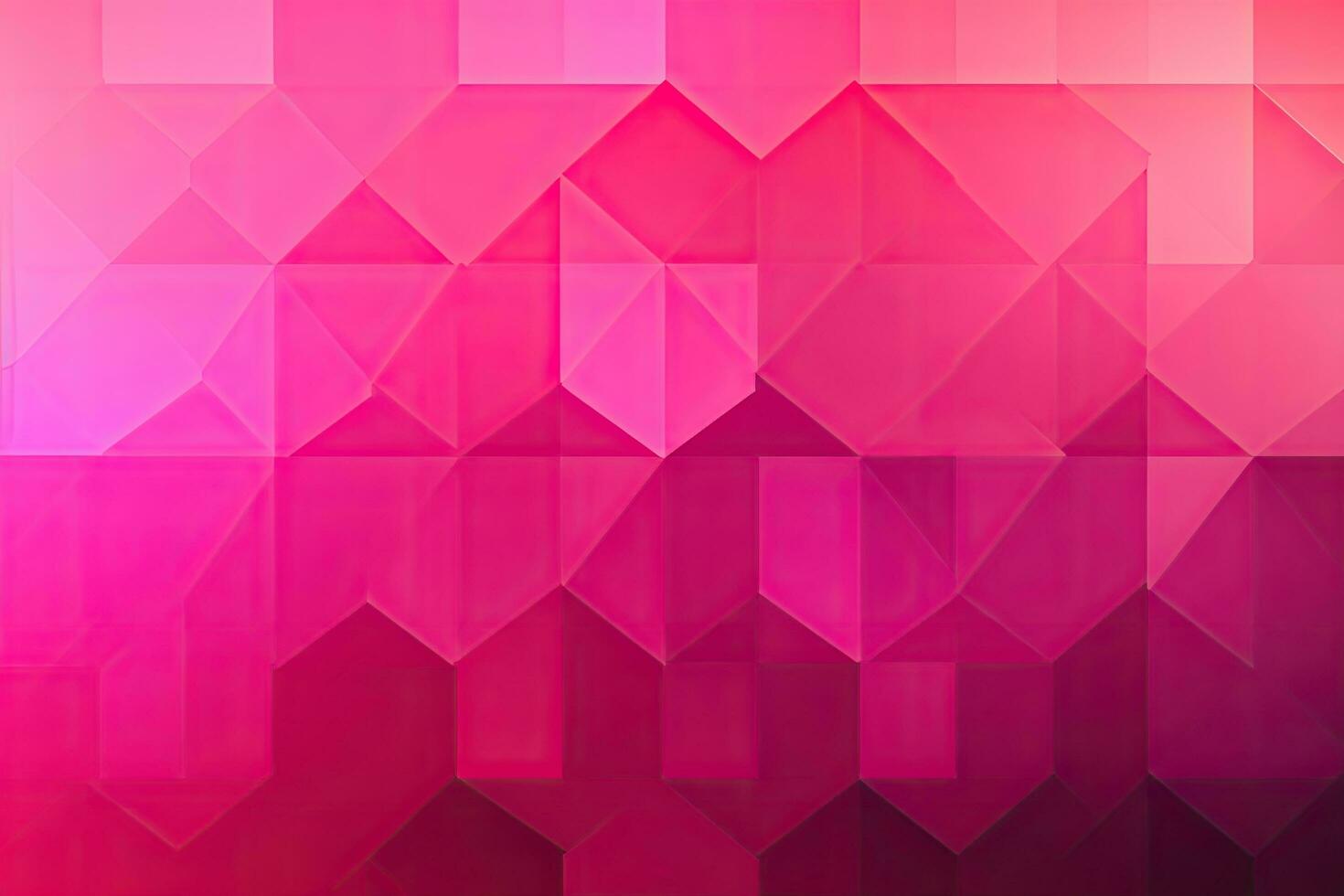 abstract pink background consisting of hexagons and triangles, geometric design, Magenta gradient geometric background, AI Generated photo