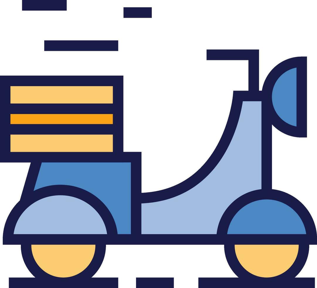 Delivery Scooter Icon. Shipping fast delivery icon vector