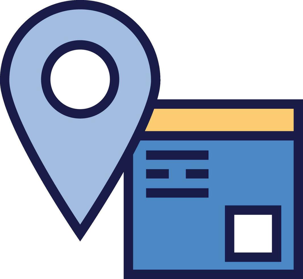 Parcel Delivery Location Icon. Parcel box vector