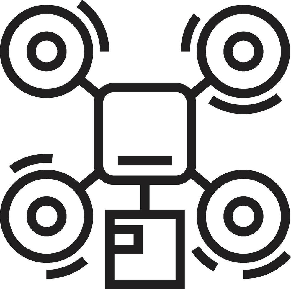 Drone Delivery Icon.  Drone Logistics icon vector