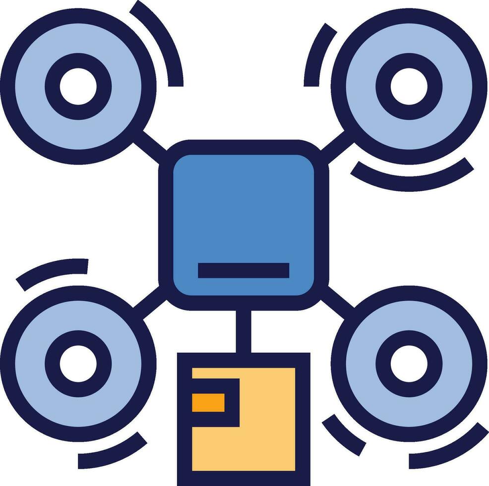 Drone Delivery Icon.  Drone Logistics icon vector