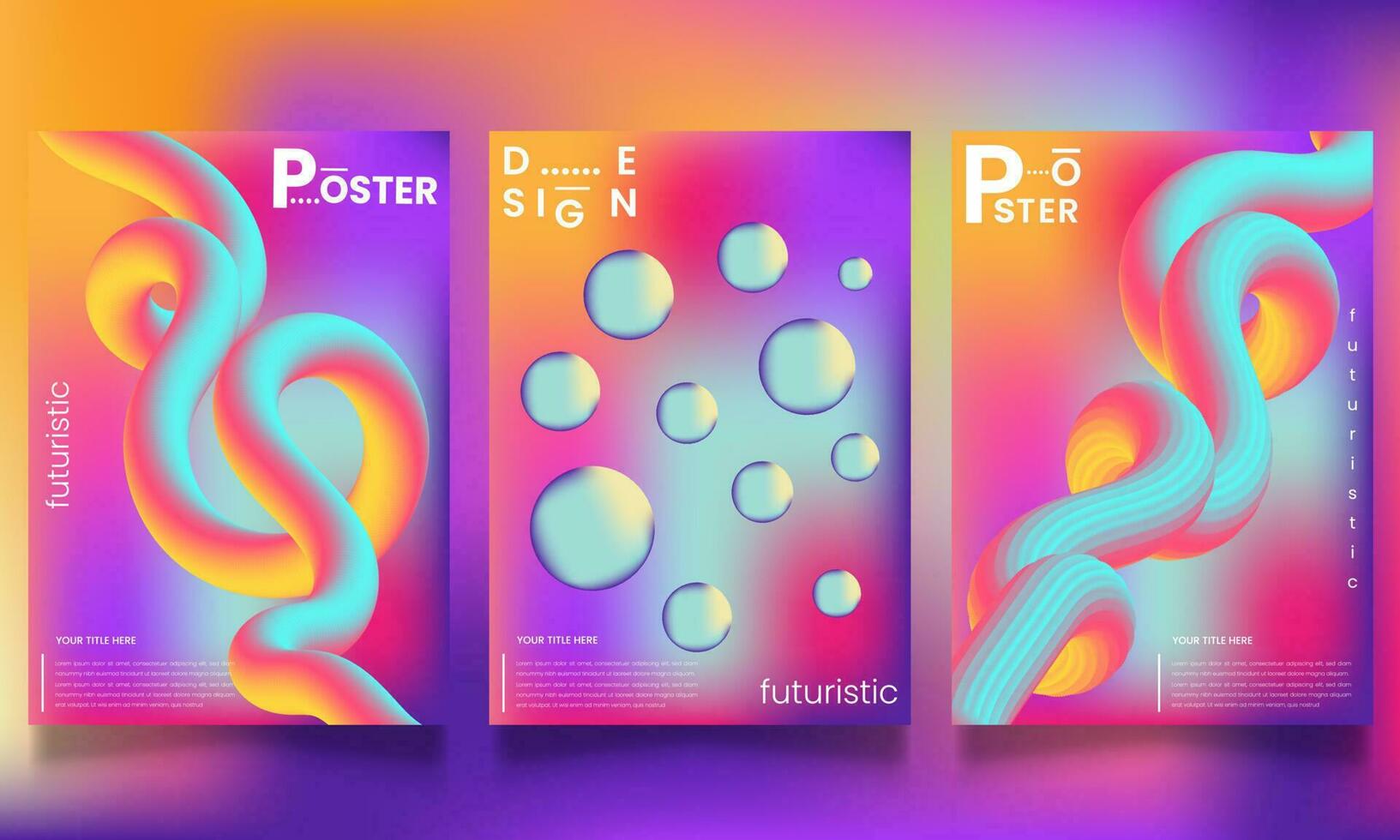 poster design template in duotone gradients. Cover design Electro sound fest .Vector template design for flyer. vector