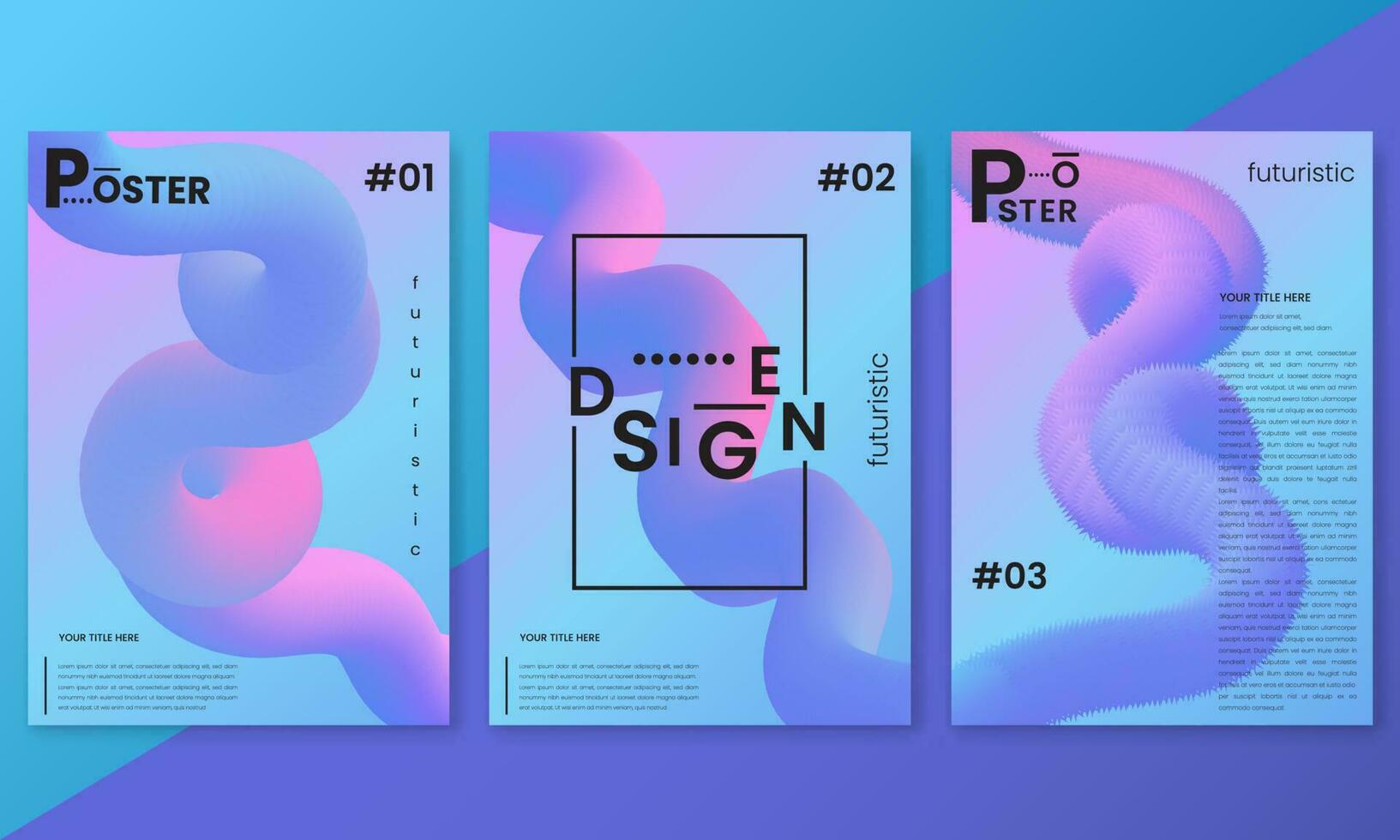 Set of vector abstract trendy, futuristic gradient cover of fluid shapes., backgrounds for the cover of magazines about dreams, future , music poster.