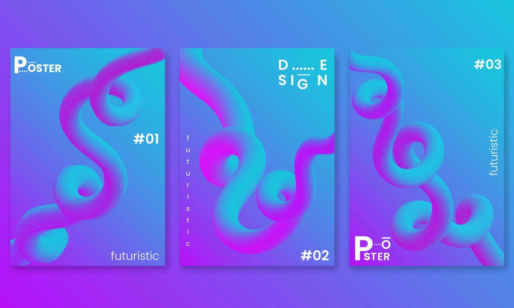 Liquid poster design template in duotone gradients . Cover design Electro sound fest .Vector template design for flyer. vector