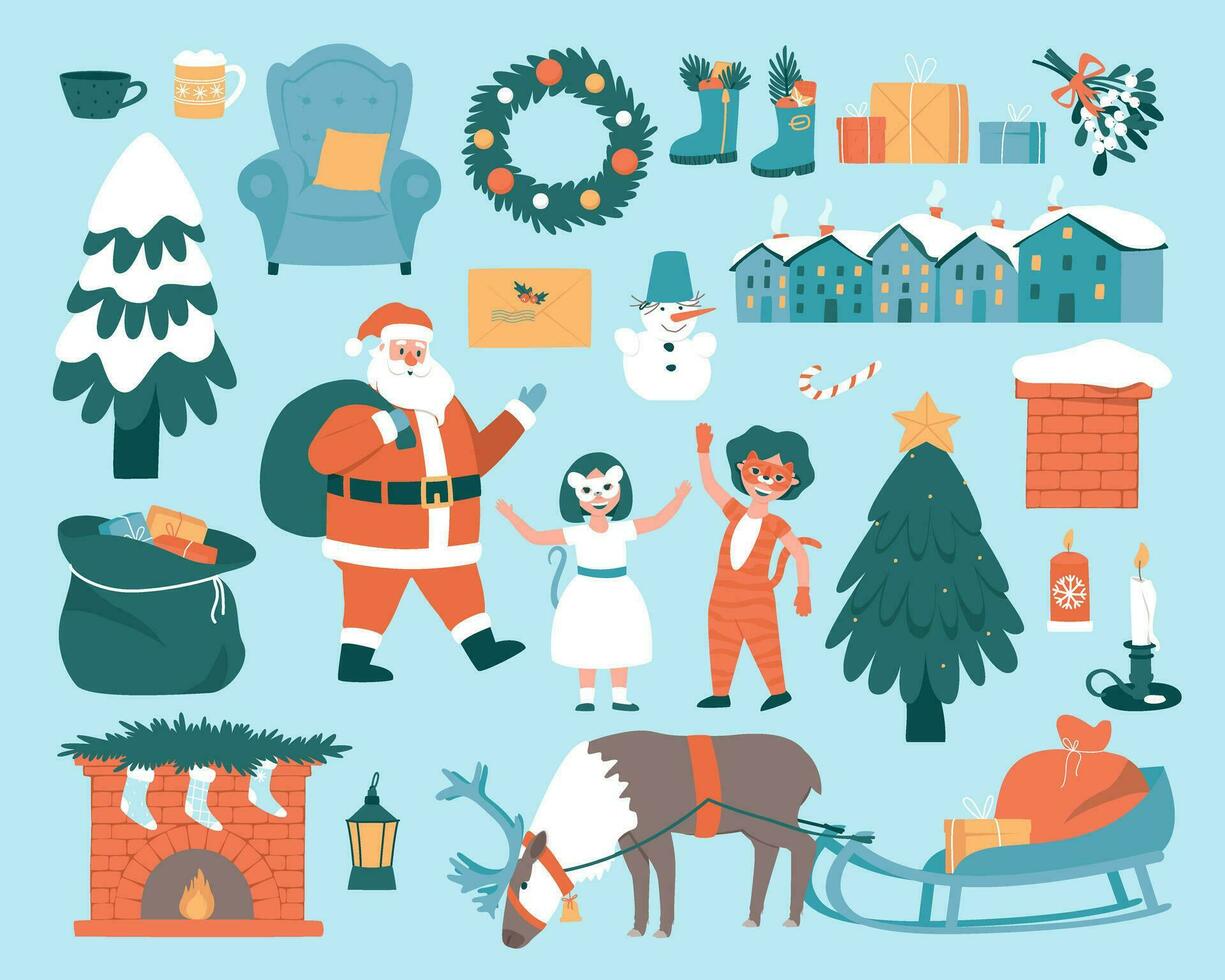 Set for the Christmas holiday vector