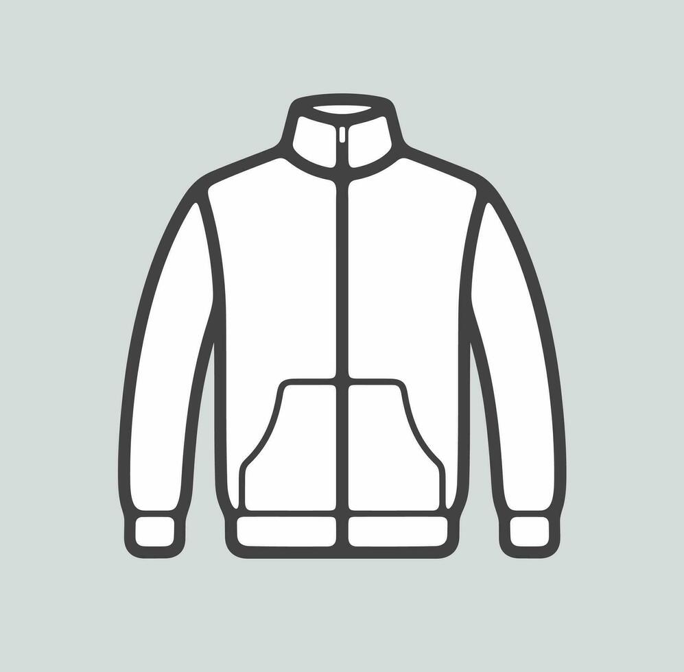 Men's sport jacket line icon on a background. Vector illustration.