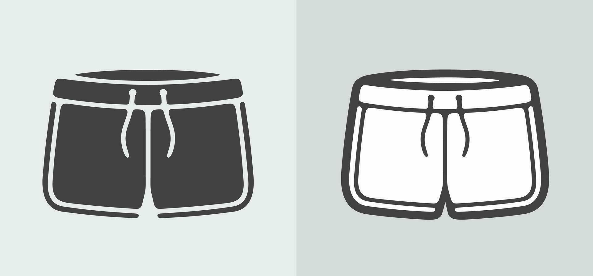 deporte pantalones cortos icono en un antecedentes. vector ilustración.
