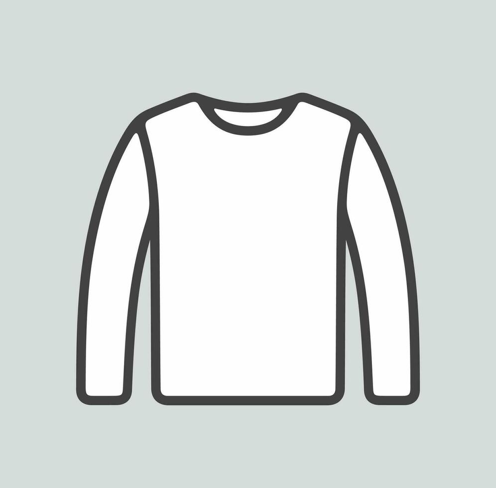 Men's jumper line icon on a background. Vector illustration.