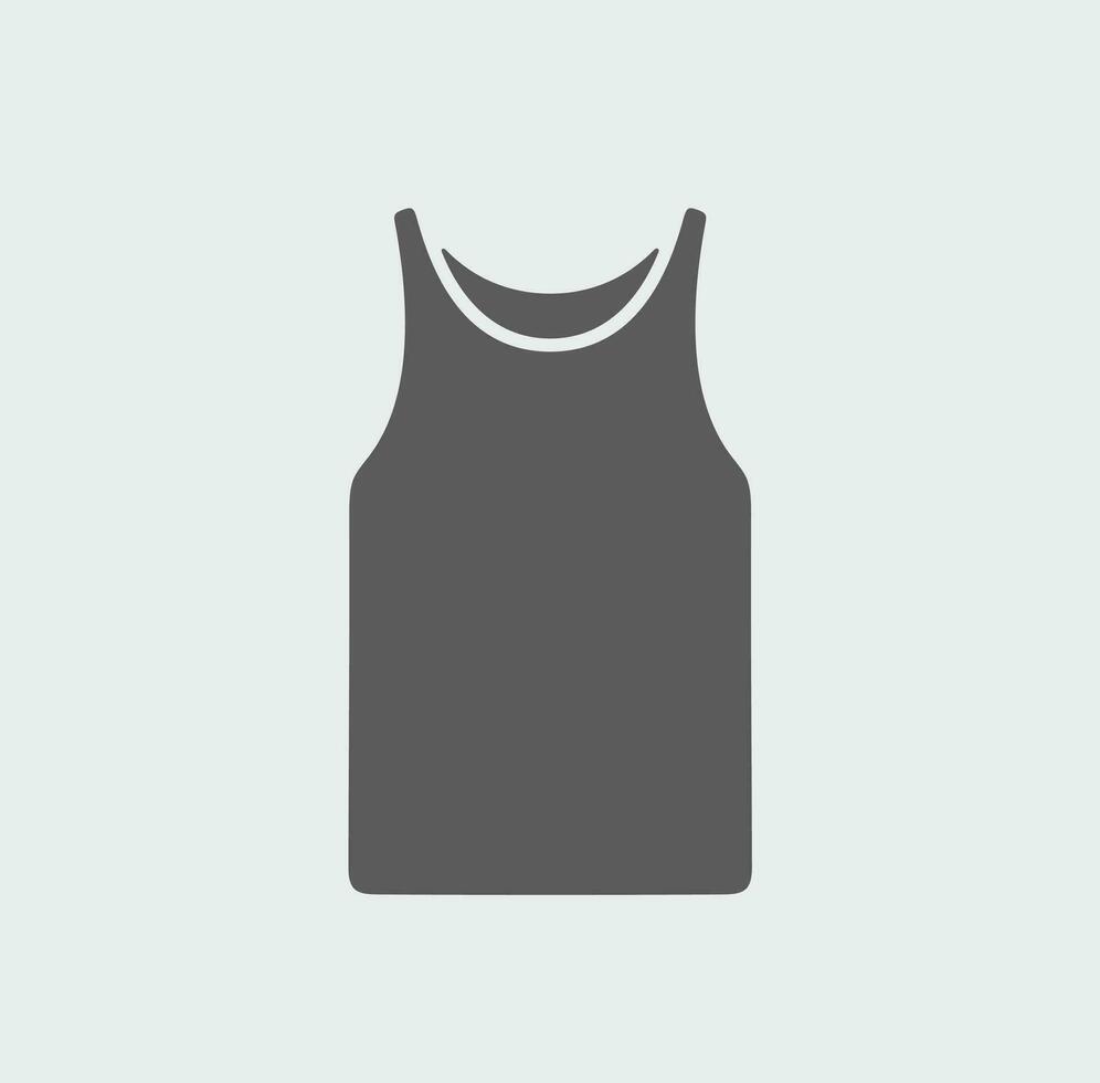 Men's tank top icon on a background. Vector illustration.