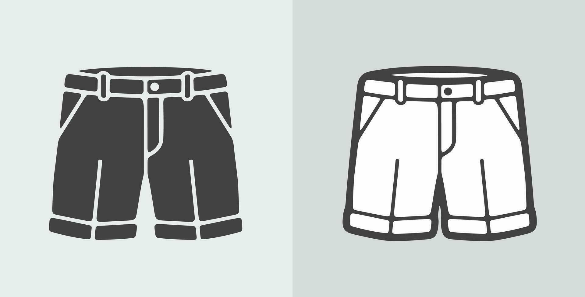 Business shorts icon on a background. Vector illustration.