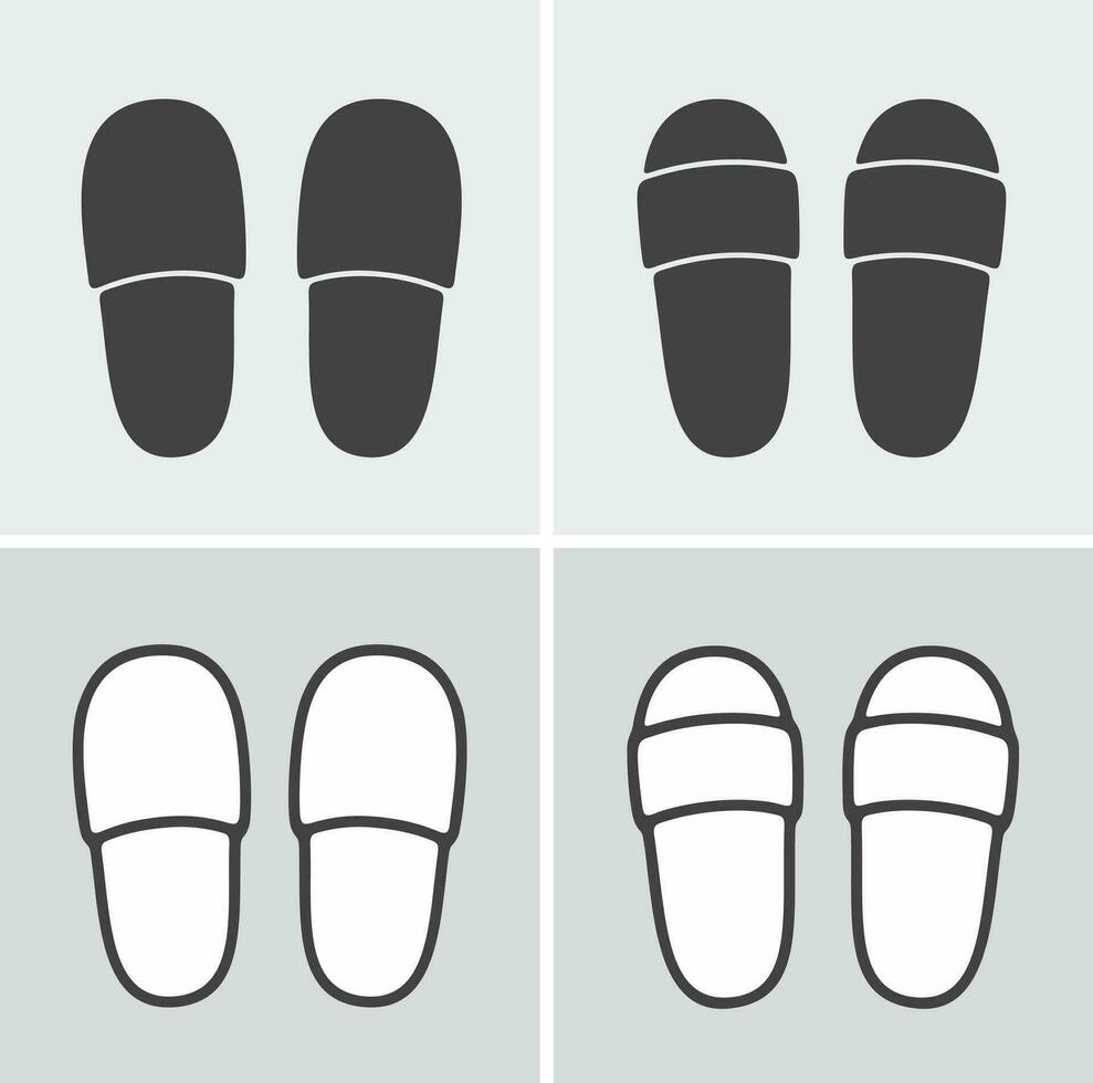 hogar zapatillas icono en un antecedentes. vector ilustración.