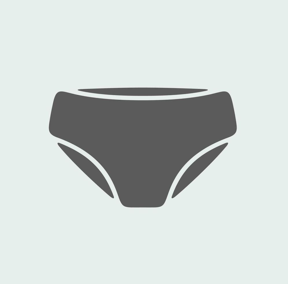 Panties icon on a background. Vector illustration.