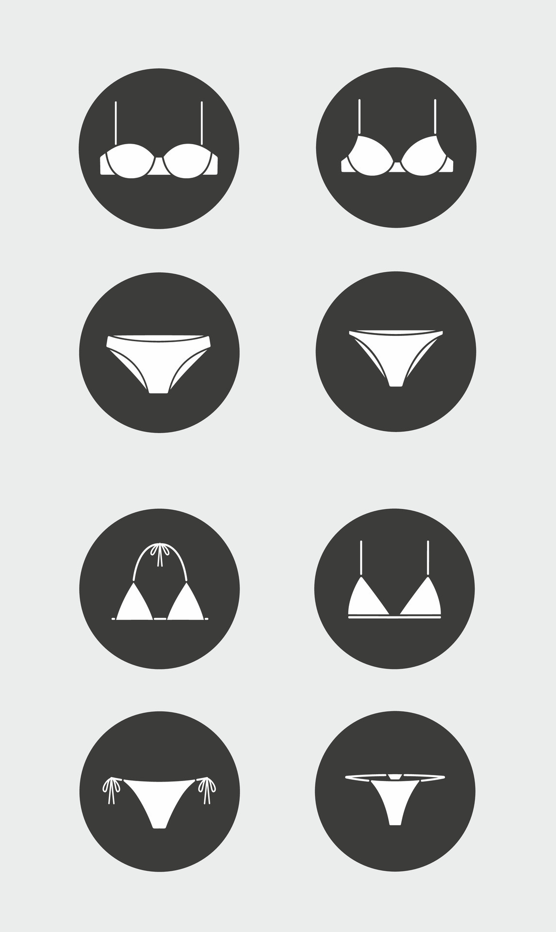 Women's lingerie. Bra and panties icon in the circle. Vector
