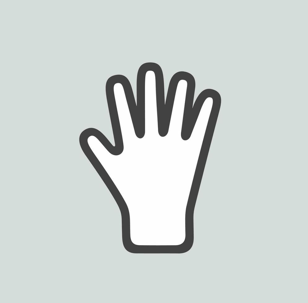 Women's glove line icon on a background. Vector illustration.