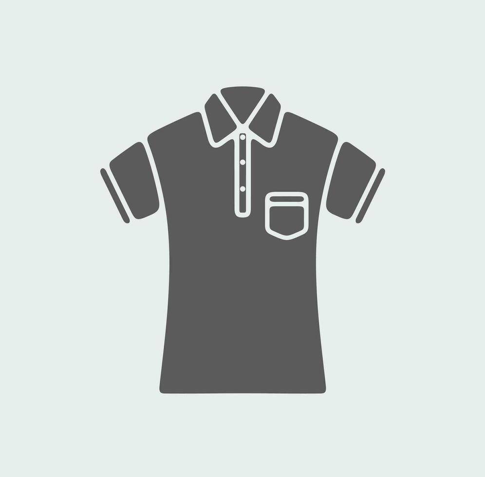 Womens polo t shirt icon on a background. Vector illustration.