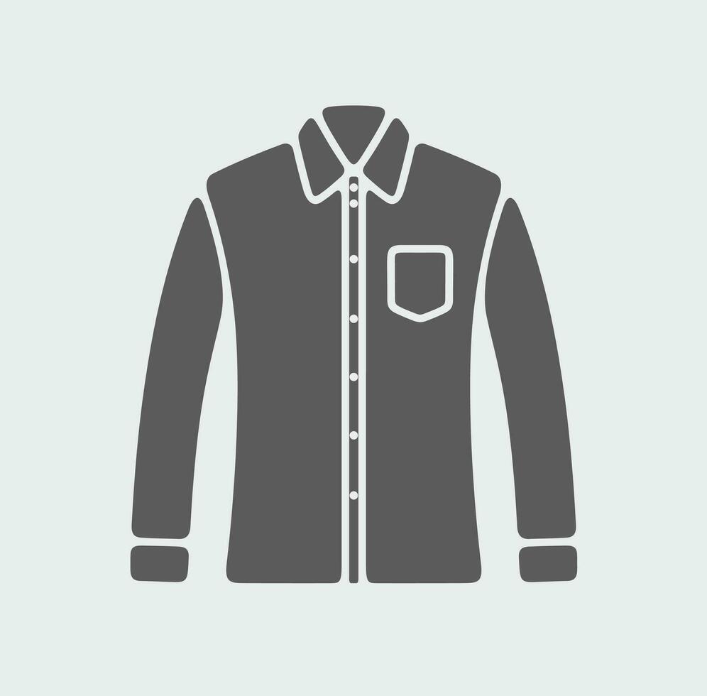 Women's business shirt icon on a background. Vector illustration.
