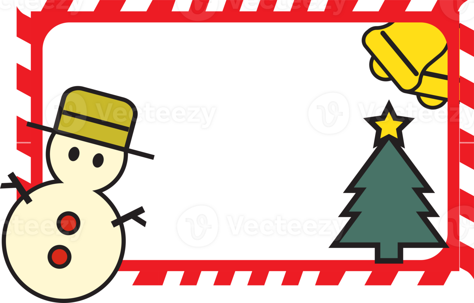 The merry Christmas frame for holiday concept png