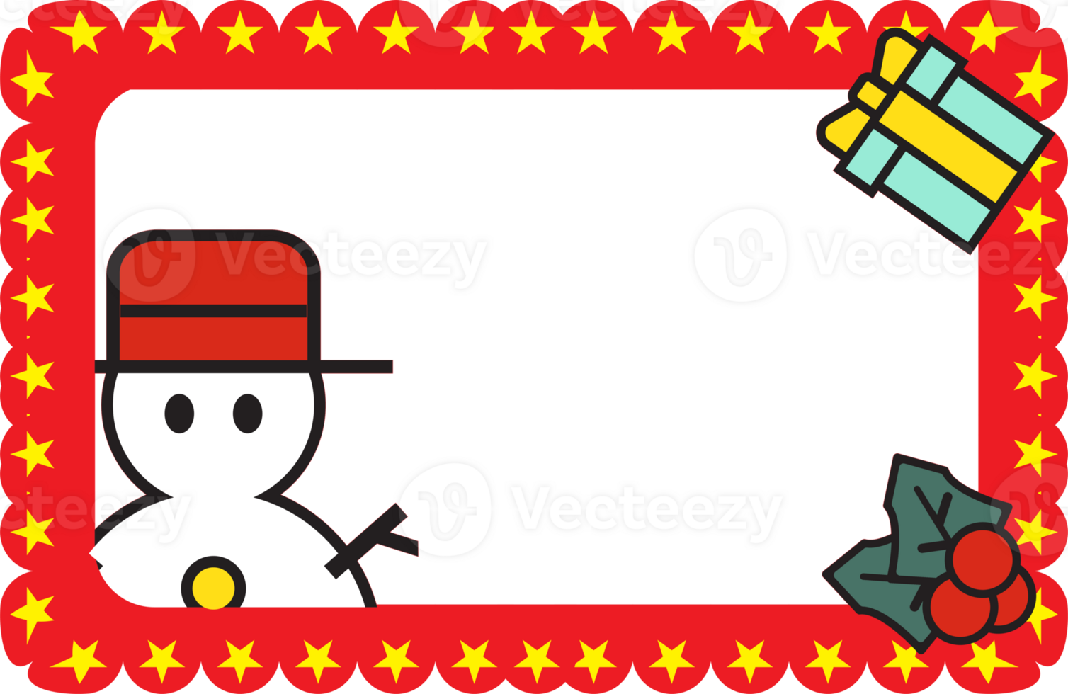 The merry Christmas frame for holiday concept png