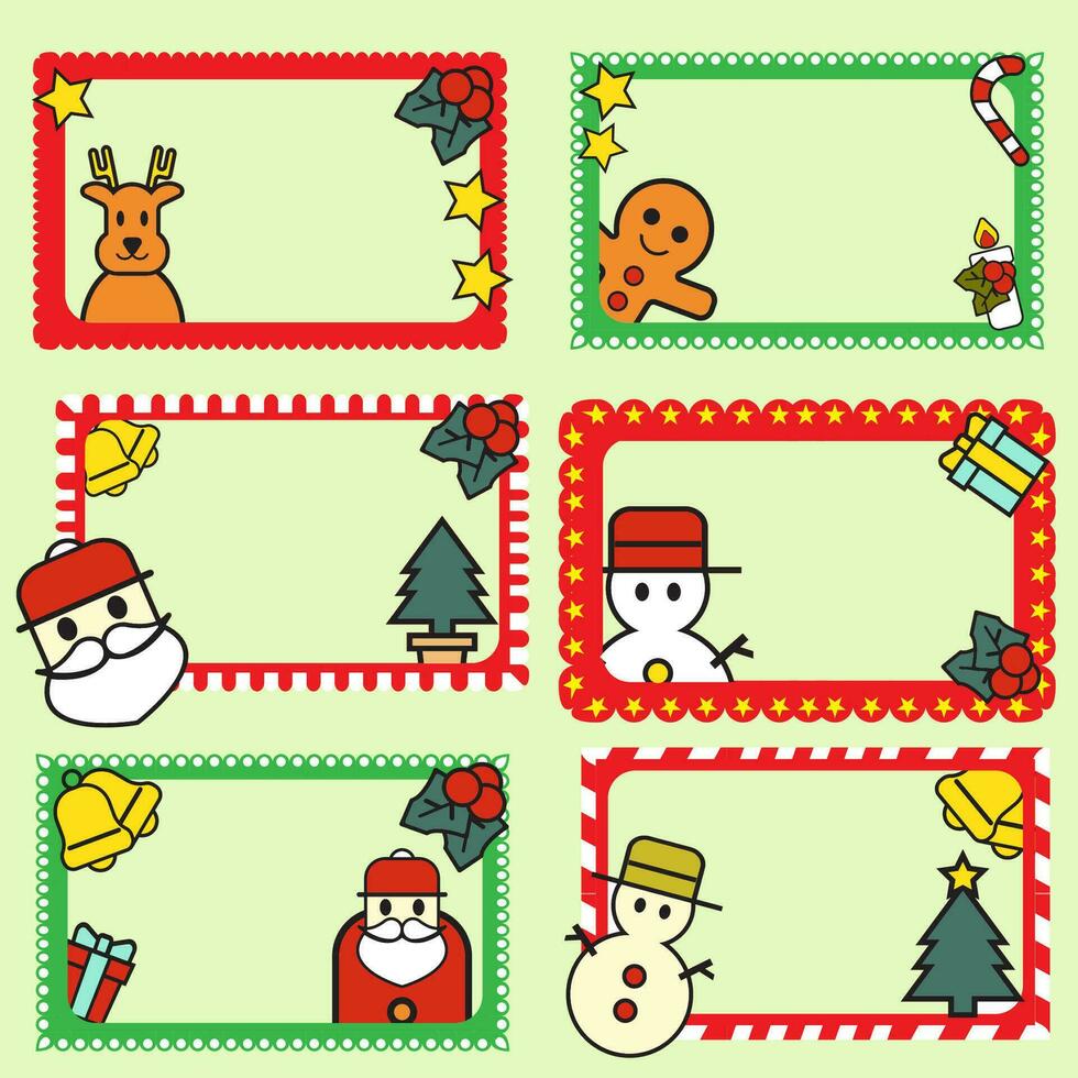 The merry Christmas frame for holiday concept vector