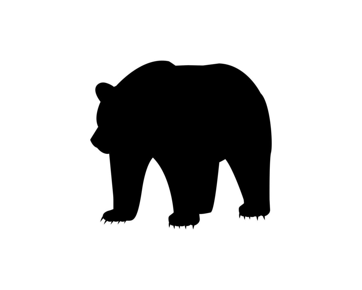 Bear silhouette icon illustration template for many purpose. Isolated on white background vector