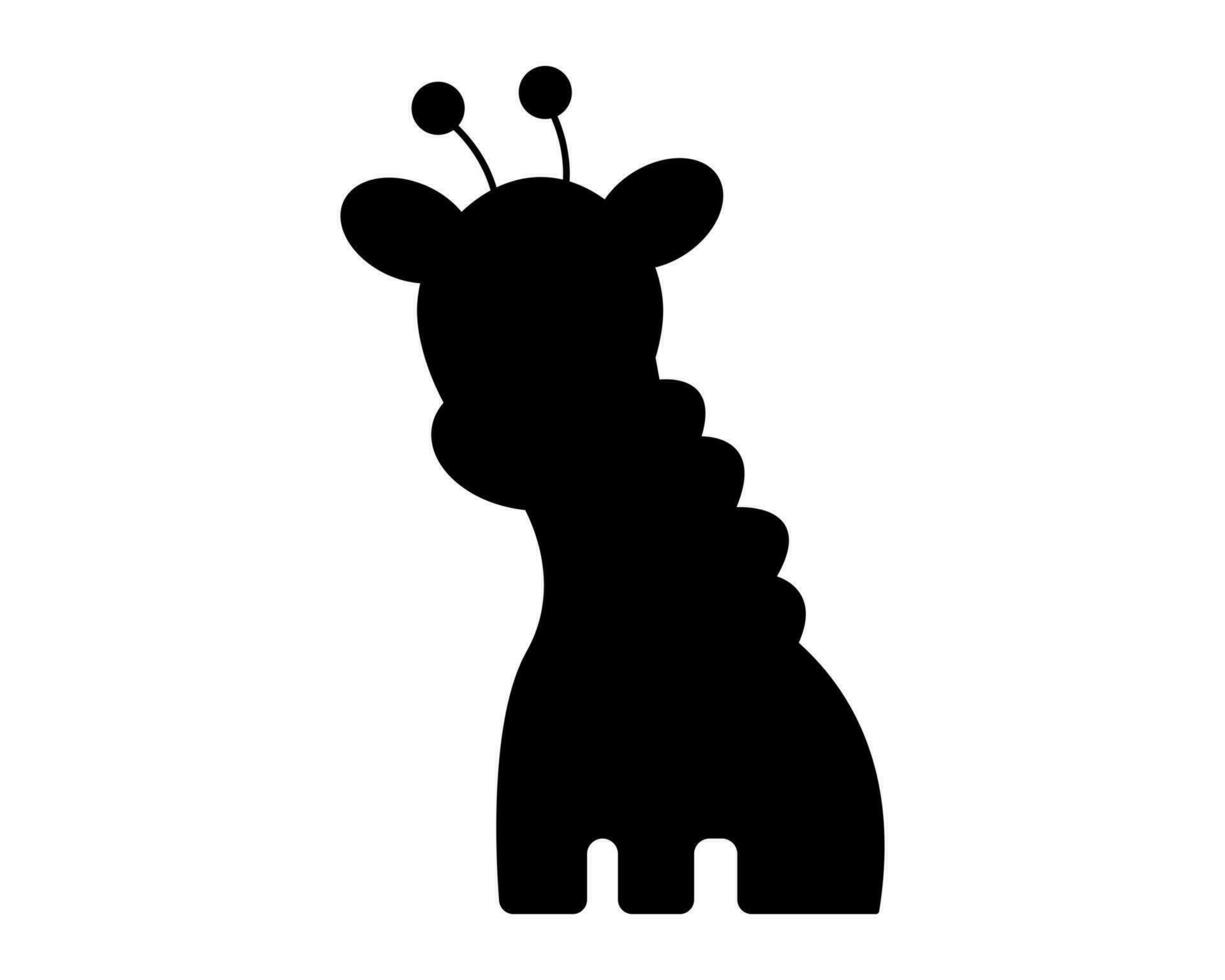 Giraffe silhouette icon illustration template for many purpose. Isolated on white background vector