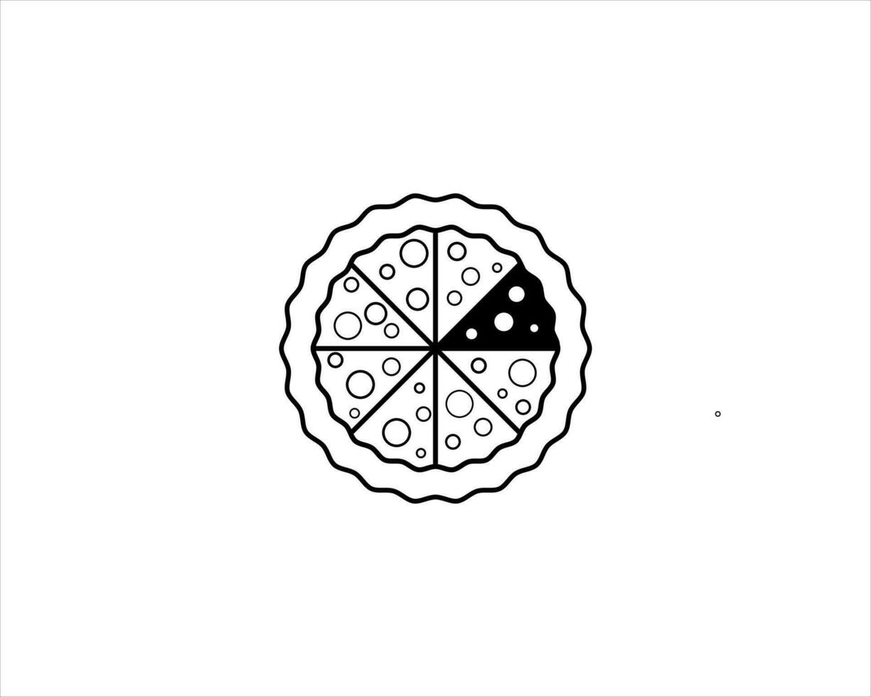 Pizza icon modern vector style. Vector isolated illustration