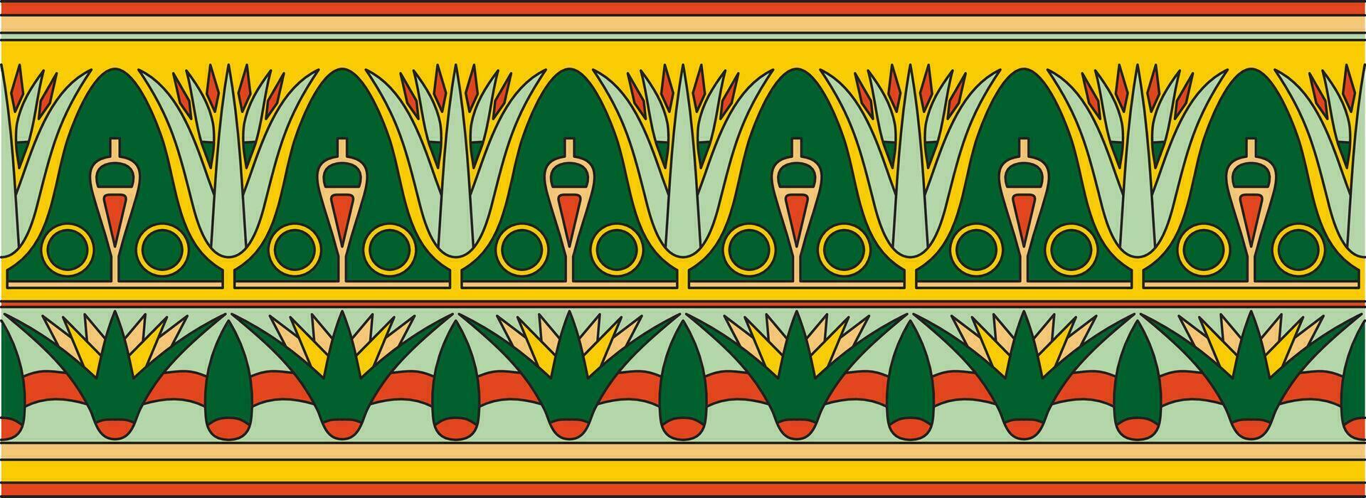 vector antiguo de colores egipcio sin costura ornamento. interminable nacional étnico borde, marco