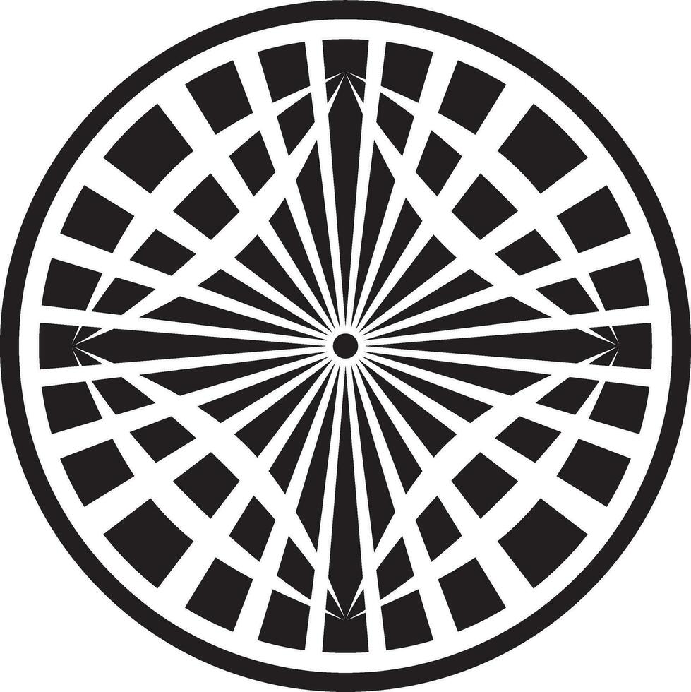 Vector geometric round ornament. Frame in a circle. Classic European pattern, border. Shape for sandblasting, plotter and laser cutting