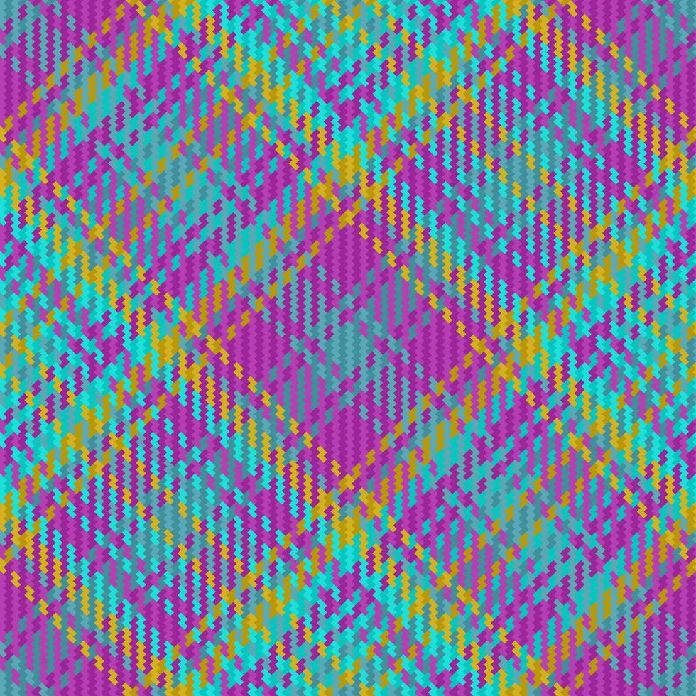 Tartan textile background of fabric texture pattern with a plaid check seamless vector. vector