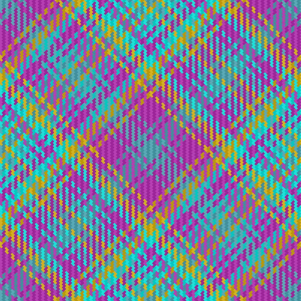 Tartan textile background of fabric texture pattern with a plaid check seamless vector. vector