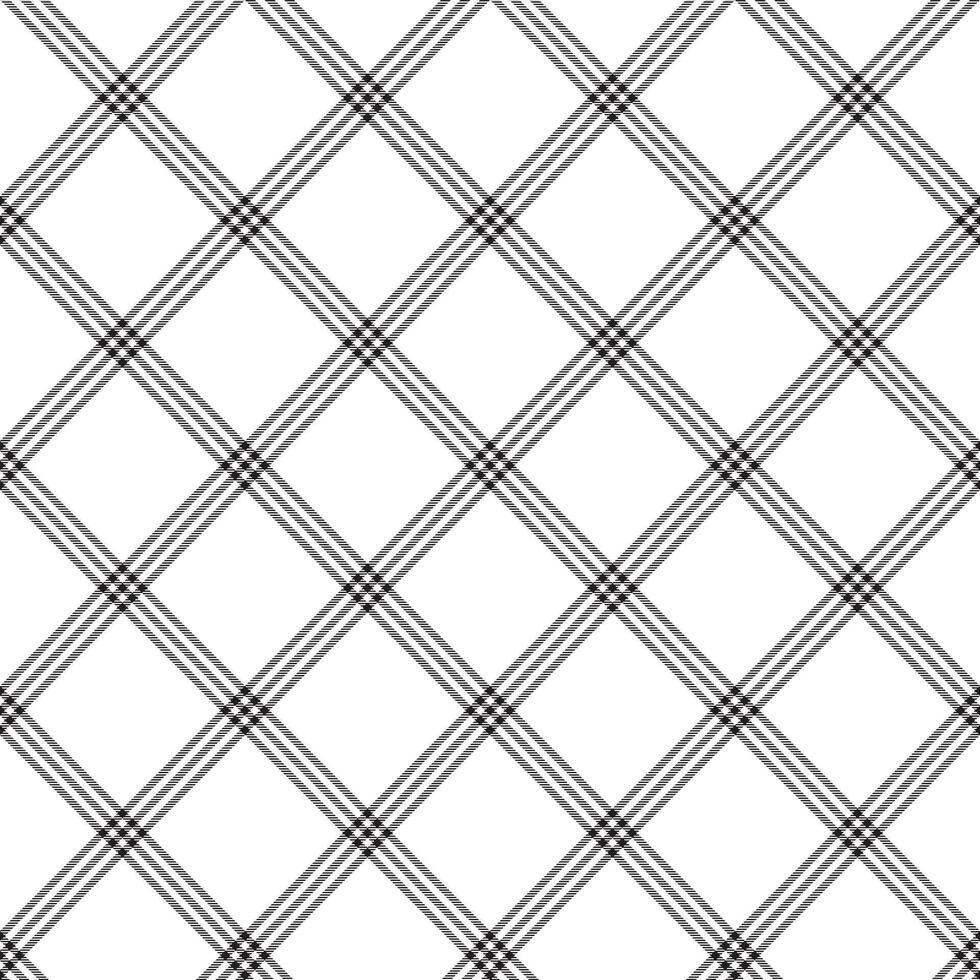 Black white color plaid seamless pattern vector