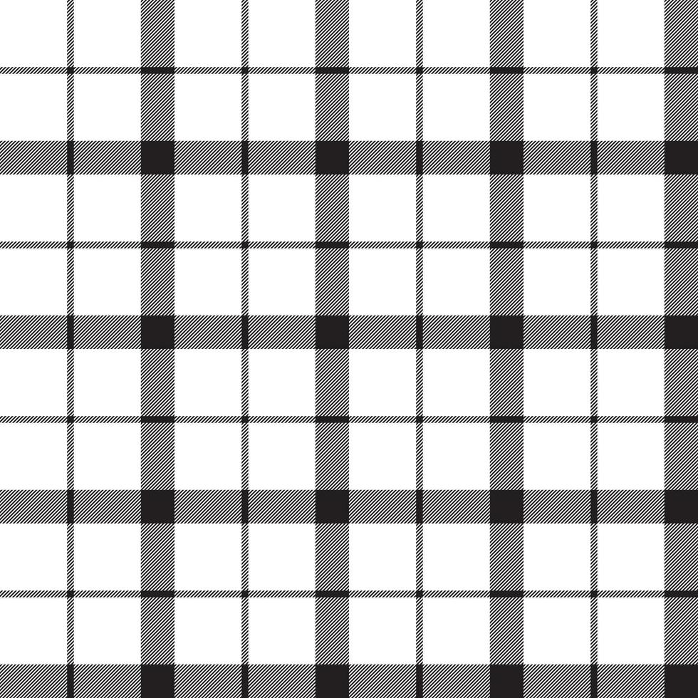 Monochrome classic tartan seamless pattern vector