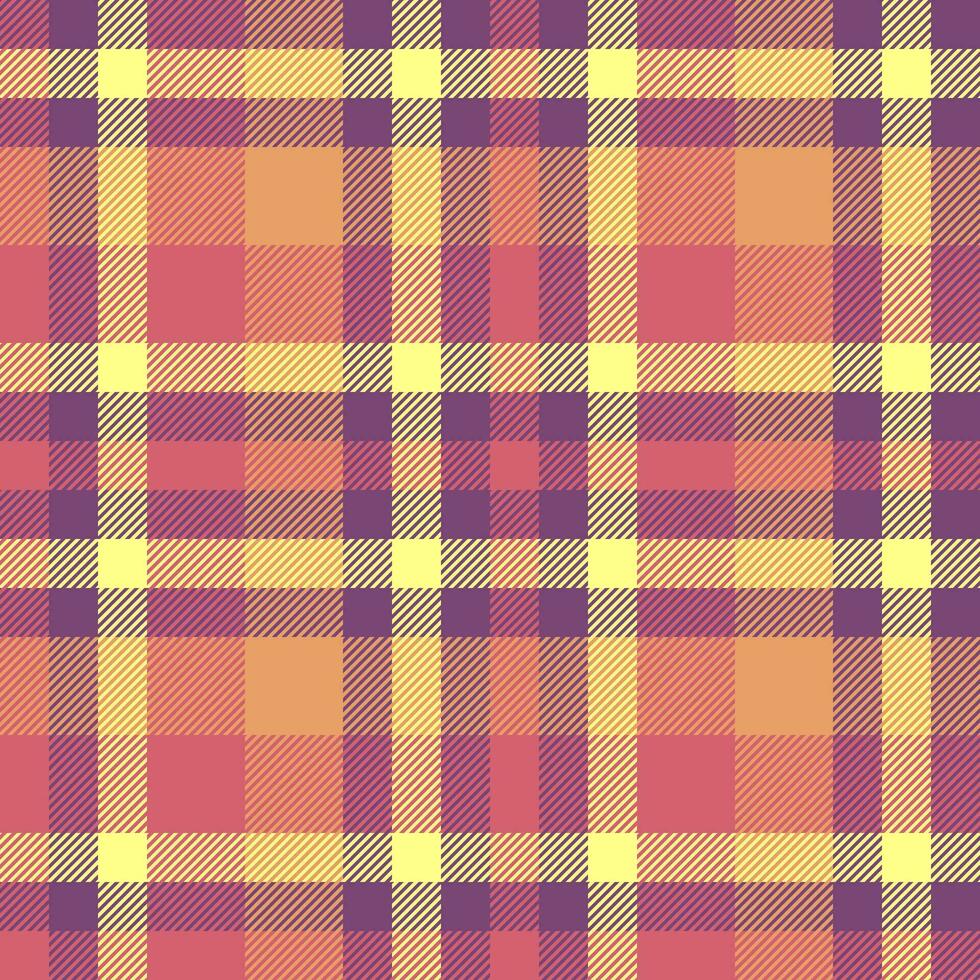 Background textile texture of pattern check fabric with a vector seamless plaid tartan.