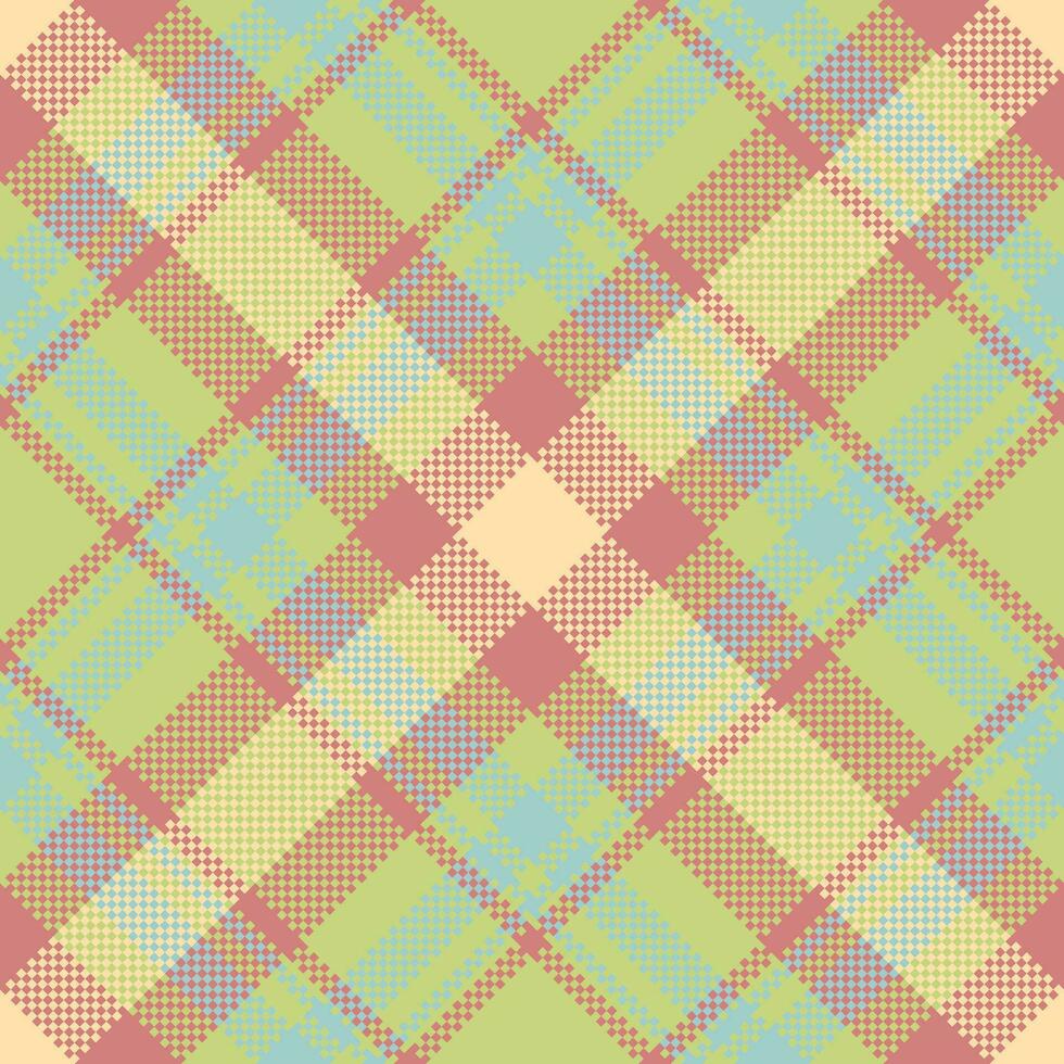 Tartan fabric texture of background plaid check with a seamless pattern vector textile.