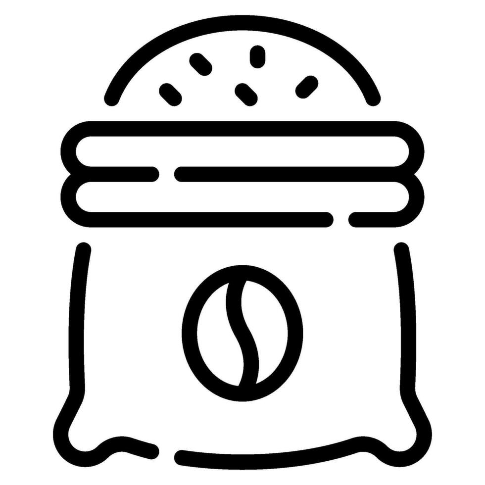 café saco icono ilustración, para uiux, infografía, etc vector