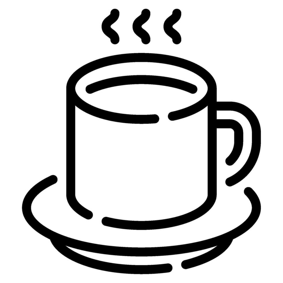 Coffee Steam Icon Illustration, for UIUX, infographic, etc vector