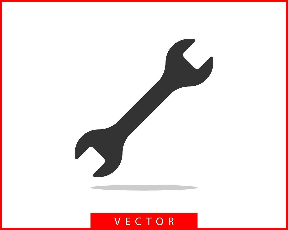 Tools vector wrench icon. Spanner logo design element. Key tool isolated on white background.