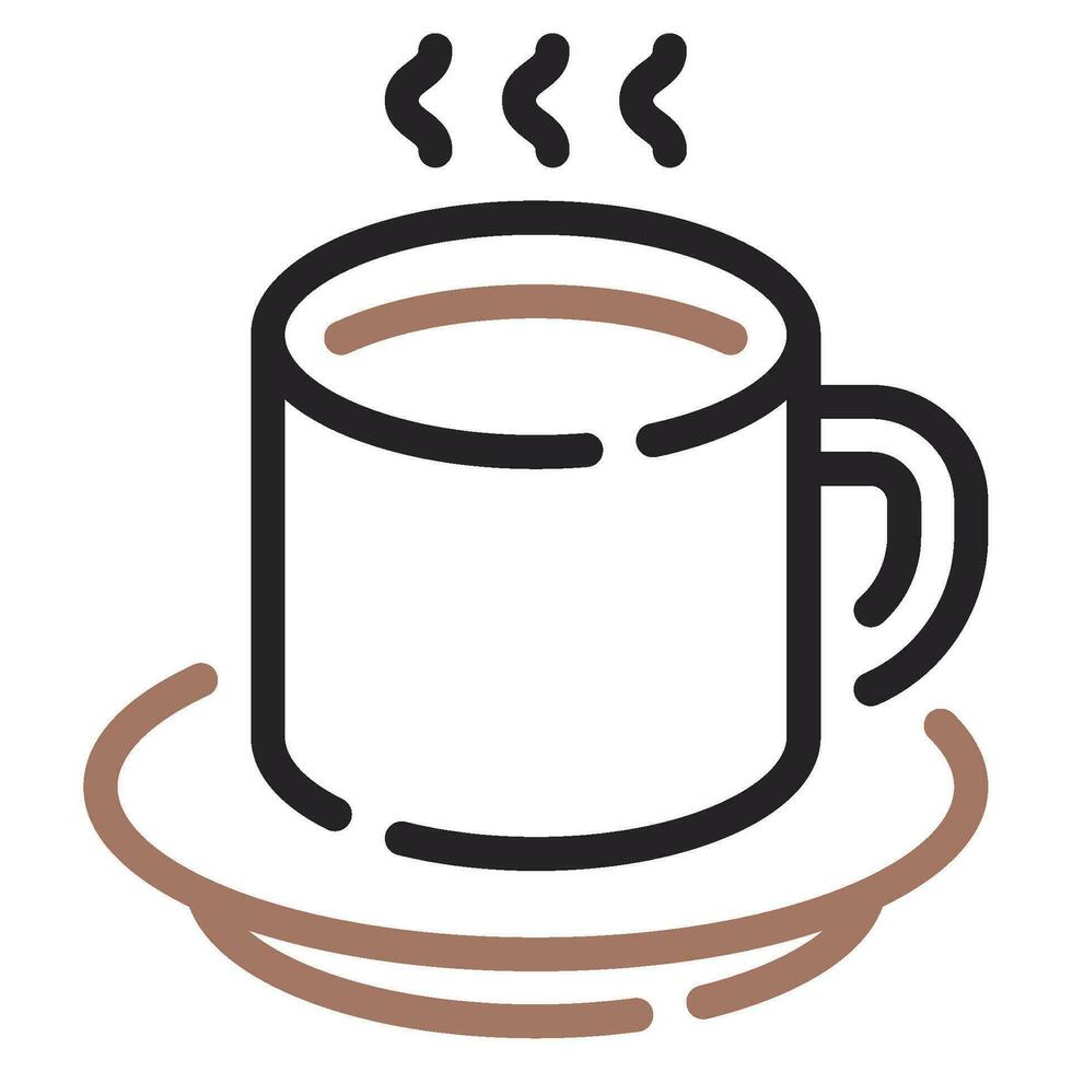 café vapor icono ilustración, para uiux, infografía, etc vector