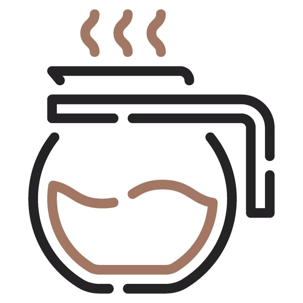 café maceta icono ilustración, para uiux, infografía, etc vector