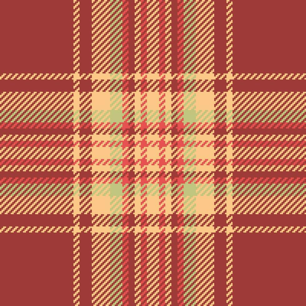 Tartan texture textile of vector plaid fabric with a background check seamless pattern.