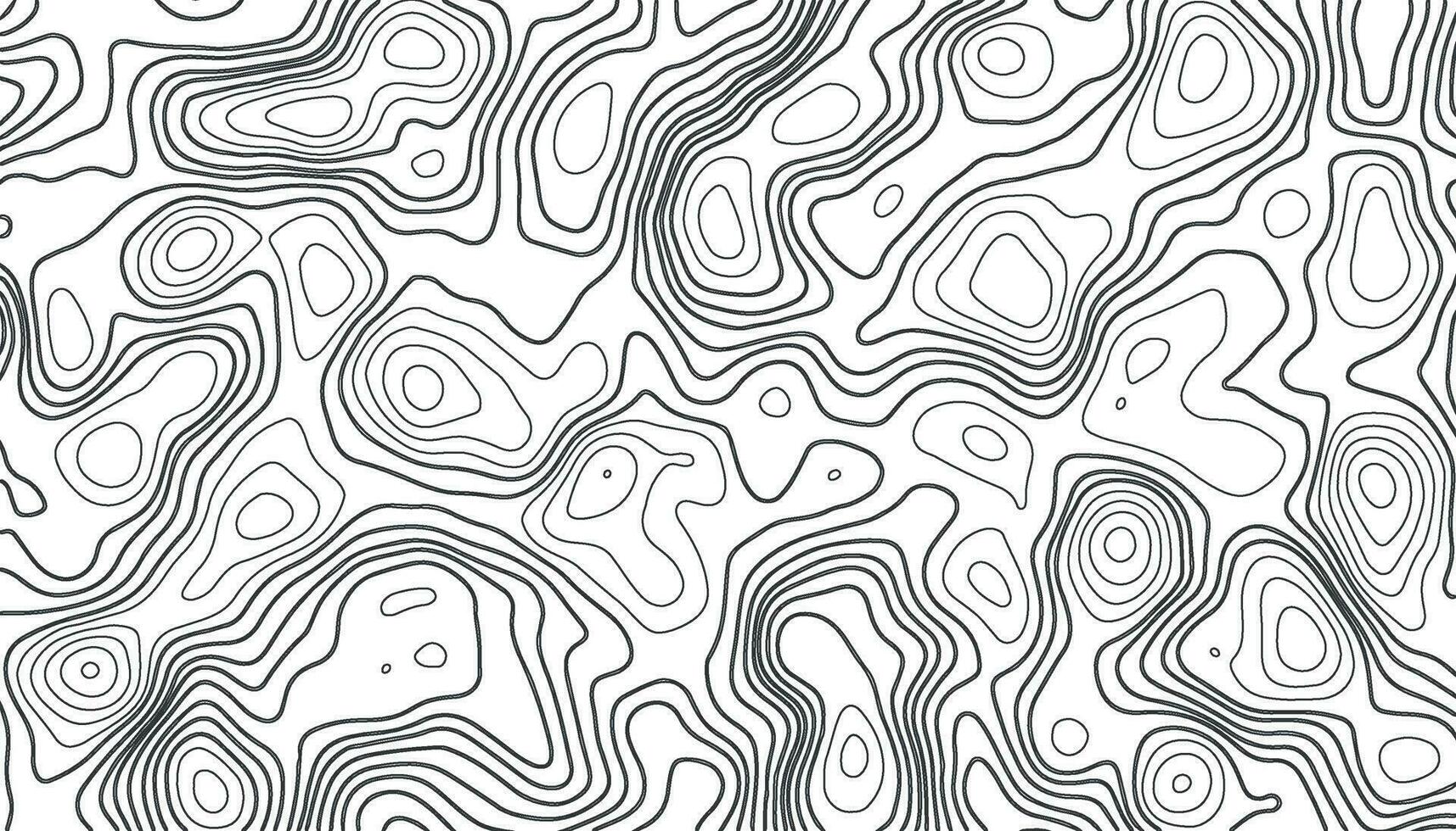 Abstract wavy topographic map. Modern geometric topographic contour map background vector