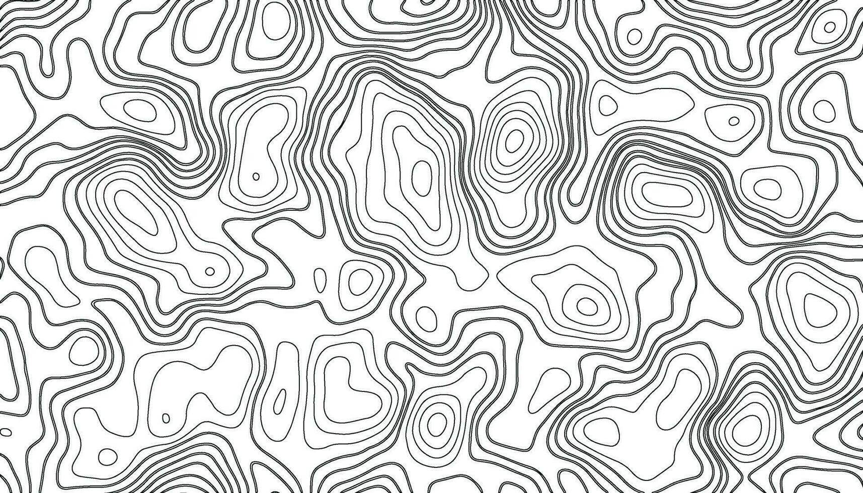 Topographic Map Seamless Pattern. Abstract Topography Vector Background
