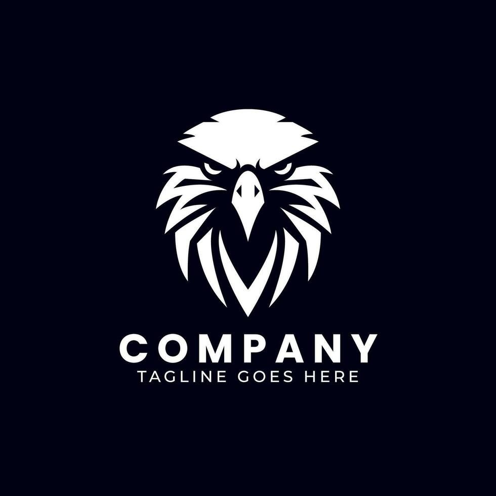 Eagle Logo Design , Minimal Eagle Face Logo template vector