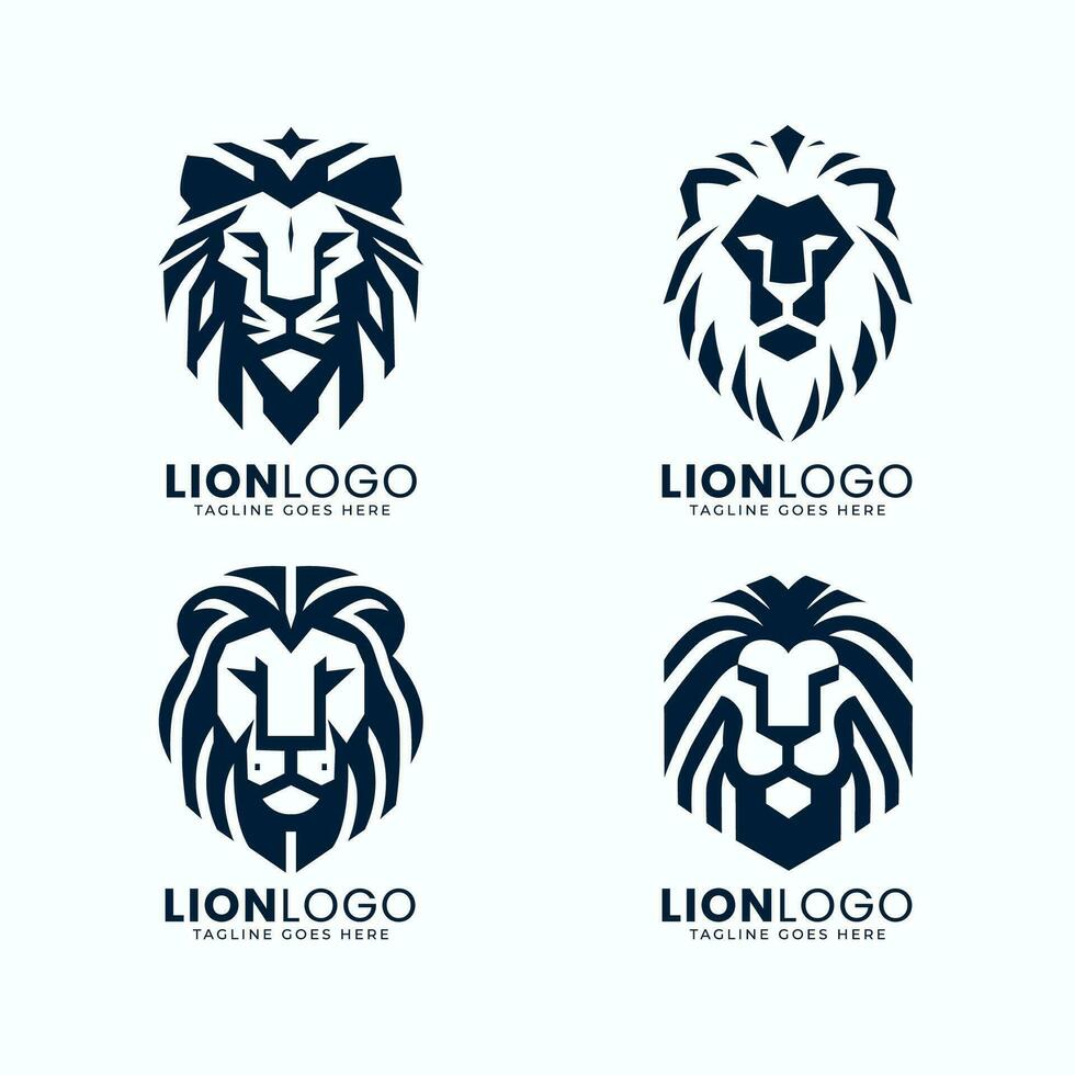 Lion head logo design, Vector Lion Face