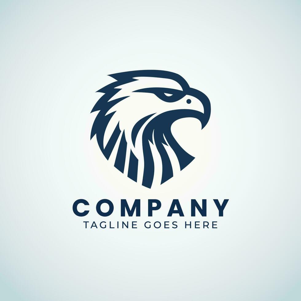 Eagle Logo Design , Minimal Eagle Face Logo template vector