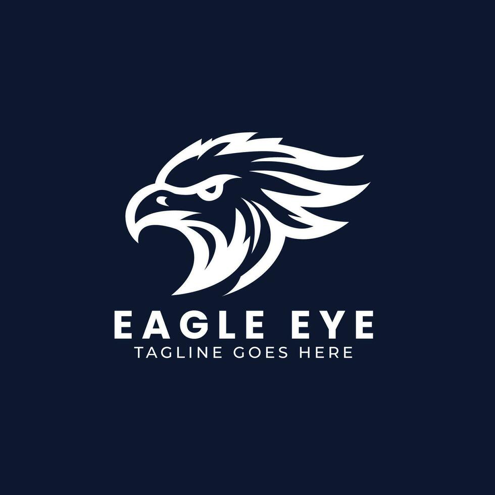 Eagle Logo Design , Minimal Eagle Face Logo template vector