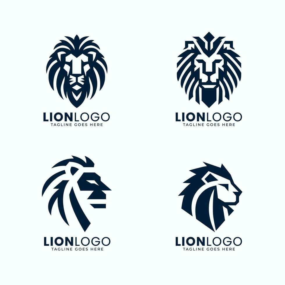 Lion head logo design, Vector Lion Face