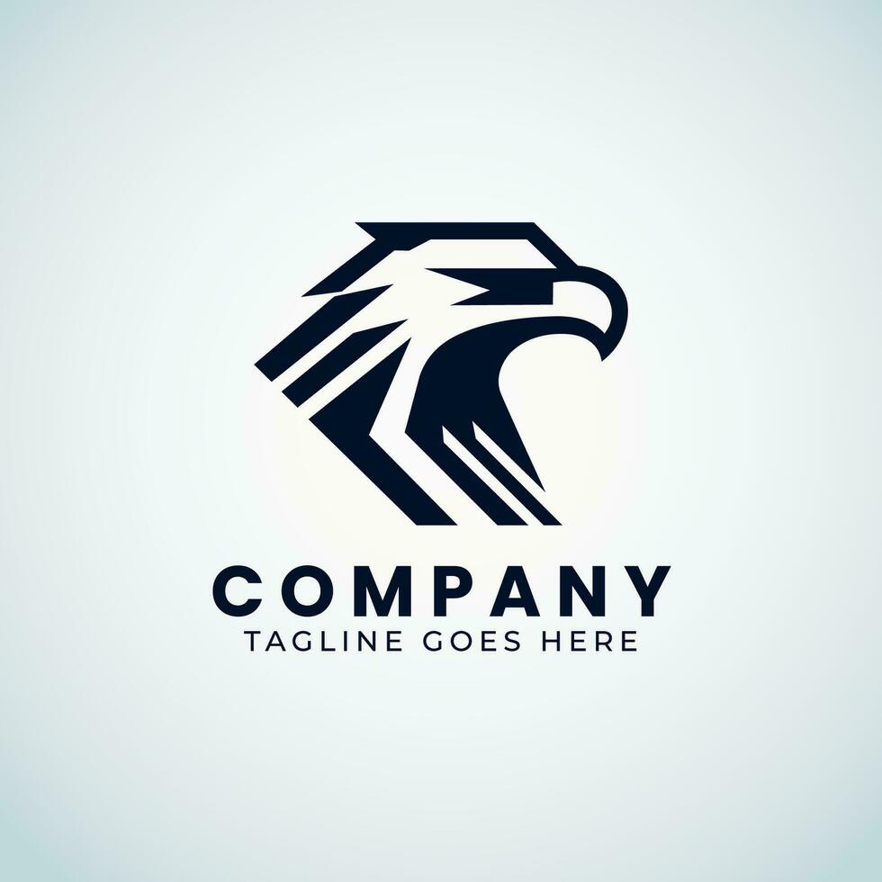 Eagle Logo Design , Minimal Eagle Face Logo template vector